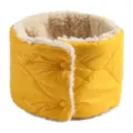Wasserdichter Winter Nackenwärmer mit Druckknöpfen, gestepptes Fleece Innenfutter. - Unter 60cm / Gelb