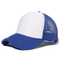 Casquette trucker bleue et blanche avec dos en maille respirante et fermeture réglable. - Réglable / Bleu saphir