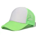 Casquette trucker mesh vert fluo et blanc, casquette de baseball mousse pour le soleil. - Réglable / Vert Fluorescent