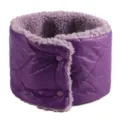 Lila gesteppter Fleece-Halswärmer Winter warmer winddichter Druckknopf Schal Radfahren - Unter 60cm / Lila