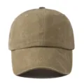Vintage gewassen honkbalpet, zachte dad hat, casual effen kleur zonnehoed voor dagelijks gebruik. - Verstelbaar / Khaki
