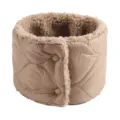 Winter warmer gesteppter Fleece-Halswärmer winddichter Druckknopf Schal für Radfahren - Unter 60cm / Khaki
