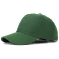 Casquette de baseball vert foncé unie, design classique à six panneaux avec visière incurvée unisexe. - Réglable / Vert Foncé