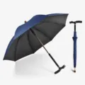 Blue LED light cane umbrella, dual-purpose walking stick umbrella for outdoor daily use - Dark Blue / 23 Inch