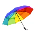 Paraguas plegable automático de arco iris colorido para días soleados y lluviosos, diseño. - Paraguas arcoíris de 23 pulgadas con 9 varillas plegable en tres automático de doble capa