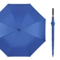 Grote blauwe golfparaplu met 8 ribben en recht handvat voor betrouwbare regenbescherming. - 32 Inch 8 Baleinen / Marineblauw