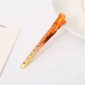 Glossy orange gradient metal duckbill hair clip with cutout holes, 8.5cm stylish bangs clip pin. - Orange Yellow Gradient