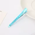 Blue metal duckbill hair clip with hollow design, ideal for hair styling and sectioning. - Blue