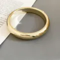 Μινιμαλιστικό λείο στρογγυλό μεταλλικό βραχιόλι για γυναίκες, κομψό ευρωπαϊκό κόσμημα. - 25# Βραχιόλι-Χρυσό