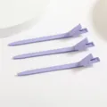 Pinces à cheveux bec de canard en aluminium violet, 9 cm, maquillage coiffure, 3 pcs. - Lavande