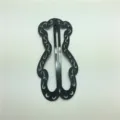 Fermaglio per capelli in metallo nero a forma di orso, design traforato, accessorio carino. - Orsetto traforato