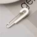 Silver metal hairpin minimalist duckbill clip stylish sweet cool bangs hair accessories - Brooch Clip