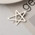 Metal star hair clip, sweet and cool duckbill hairpin for women, daily styling fringe accessory. - Star Clip