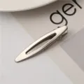 Silver metal hair clip, sleek hollow duckbill side clip for women daily styling. - Hollow Fish Clips