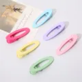 Candy color metal duckbill hair clips set, sweet style side bangs clips for girls and women. - Ellipse