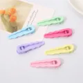 Lot de pinces à cheveux bec de canard en métal couleur bonbon 6cm avec joli design ondulé. - Style Nuage / 6cm