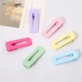 Candy color metal duckbill hair clips set, 6cm sweet side bangs clip for women and girls. - Rectangle