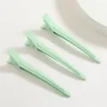 Pinces à cheveux aluminium vert clair, pinces bec de canard 9cm coiffure, lot 3 pièces détail - Vert clair