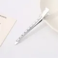 Metal hair sectioning clip 9.5cm duckbill styling tool for professional salon hair styling. - Silver