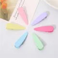 Candy color metal hair clips set, cute pastel duckbill hairpins for girls and daily wear. - Solid Flat Alligator Clip