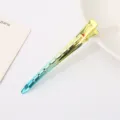 Colorful metallic duckbill hair clip with holes, 9.5cm long styling sectioning pin tool. - Gradient Multicolor