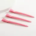 Lot de 9cm pinces à cheveux bec de canard en aluminium rose, outils de coiffure professionnels. - Rouge pastèque