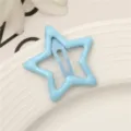 Light blue star hair clip for children, sweet style side fringe clip, cute hair accessories detail - Star / Sky Blue