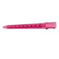 Pink metal duckbill hair clip, professional sectioning styling tool for women, 8.5cm length. - Rose Red