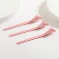 9cm Rosa Aluminium Haargabeln Friseurclips Entenschnabel Klammern Make-up Zubehoer 3Stk - Rosa