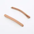 Détail de pince à cheveux mate minimaliste, épingle nude de 6 cm pour femme, accessoire élégant. - Rose Clair