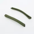 Close-up detail of matte olive green hair clips, minimalist bobby pins for everyday styling. - Army Green