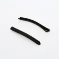 Pince à cheveux noire mate simple de 6 cm accessoire de coiffure minimaliste pour femme. - Noir