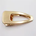 Goudenkleurige druppelvormige holle metalen haarspeld eendebek clip voor doe het zelf haaraccessoire - 8 cm platte eendenbekklemmen