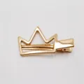 Gouden kroon haarspeld minimalistische metalen eendebek clip voor vrouwen en kinderen dagelijks - Kroonstijl