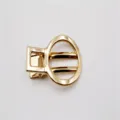Gouden metalen haarclip minimalistische geometrische holle eendenbek haaraccessoire - 5 cm rond