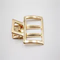 Gouden metalen haarklem, geometrische holle mini haarclip voor dagelijkse styling accessoire. - 5 cm vierkant