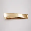 Gouden metalen krokodil haarclip minimalistische pony clip DIY haaraccessoires voor dames en meisjes - 8 cm verdikte vierkante klemmen