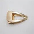 Gouden druppelvormige holle haarspeld, minimalistische eendebekspeld voor DIY accessoires. - 6 cm platte eendenbekklemmen