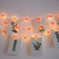 Guirnalda de luces LED para fotos con pinzas de corazon, luces de alambre de cobre decorativas. - Estilo Corazón / 5M 50LEDs Alimentado por Batería