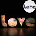 Lámpara LED decorativa de letras love con patrón de galaxia para decoración de habitaciones y bodas. - Vasta galaxia