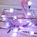 Catena luminosa a cuore LED a batteria luci fata decorazione camera romantica - 5M 50LEDs Alimentato a Batteria / Viola
