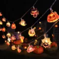 Guirnalda de luces LED de Halloween a pila calabaza fantasma araña colgante decoración luminosa - 1.5m 10 Luces / Estilo A