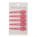 5pcs pink metal hair clips cute candy color duckbill clips for daily bangs styling accessory - 5 Pieces / Pink