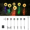 Halloween LED solar globo ocular luz de suelo jardín impermeable decoración de ambiente espeluznante - Luces multicolores con caja de pilas impermeable