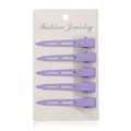5pcs purple metal duckbill hair clips candy color bangs clips for women girls daily wear - 5 Pieces / Light Purple