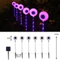 Guirlanda solar LED Halloween con ojos para decoracion de jardin exterior fiesta espeluznante - Luces solares púrpuras