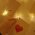 Guirnalda de luces LED de alambre de cobre con pinzas para fotos cálida decoración pared - Ajuste regular / 2M 20-LED Alimentado por Batería