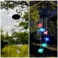 Luz de carillón de viento solar LED exterior impermeable cambio color perro colgante - Cachorro transparente