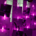 Catena luminosa LED con mollette per foto per decorazione stanza, luci con clip. - Rosa