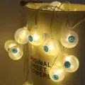 Guirnalda de luces LED de globo ocular de Halloween, luces decorativas espeluznantes. - 3m 20-LED a Pilas / Globo ocular